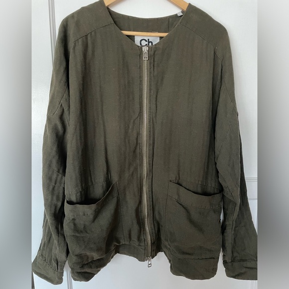 CHAPTER High End zip up jacket in linen like material - Picture 3 of 3